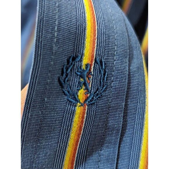 Bugatchi Men's Blue & Yellow Striped Long Sleeve Button Down Shirt Size 2XL - Picture 3 of 9